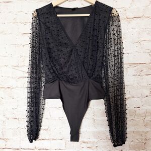 Windsor beaded mesh bodysuit